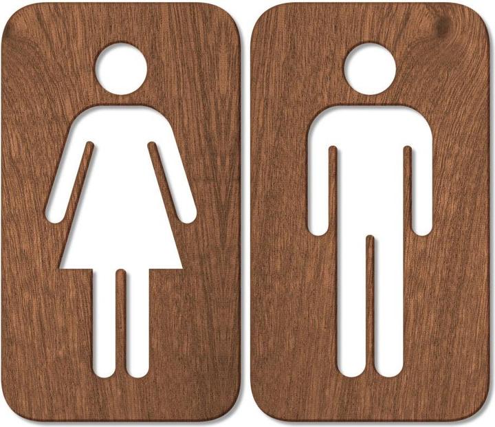 Produktbild Trenddeko Toilettenzeichen 01 (10 x 6 cm)
