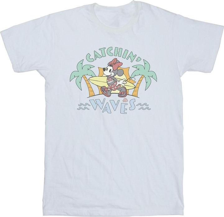 Actual product image Disney Mens Minnie Mouse Catchin Waves T-Shirt (S)