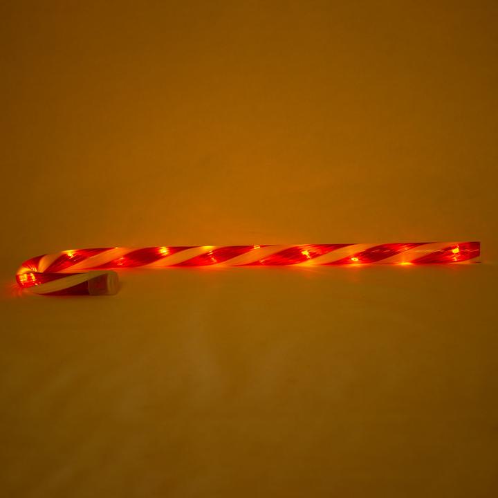 Produktbild H & S Collection LED-Zuckerstange, rot-weiss, 5 verschiedene Licht-Funktionen (1 -teilig)