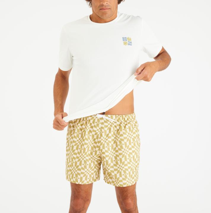 Immagine prodotto Olaian UV-Shirt Surfen Herren UV-Schutz UPF50+ Whiteflower weiss (L)