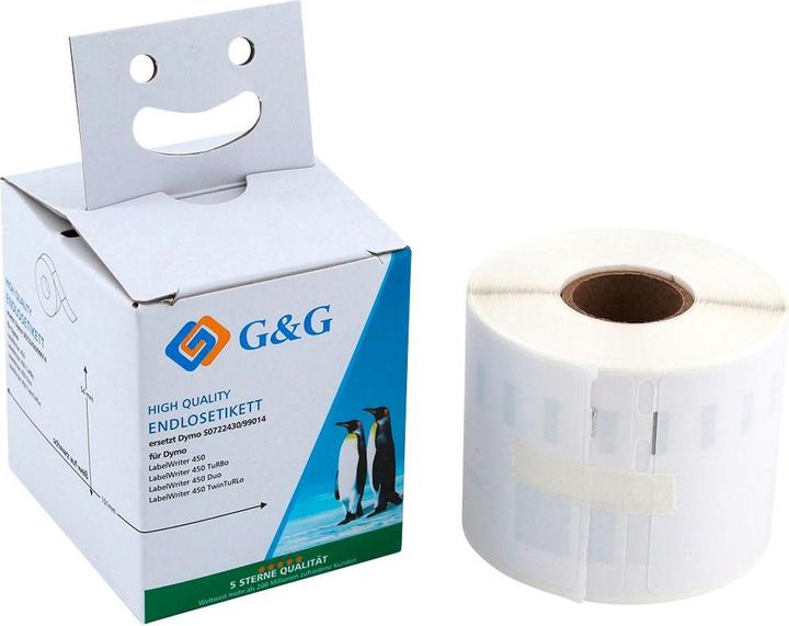 Actual product image Roll labels suitable for Dymo black on white, size mm: 54 x 101, replaces: 99014/S0722430