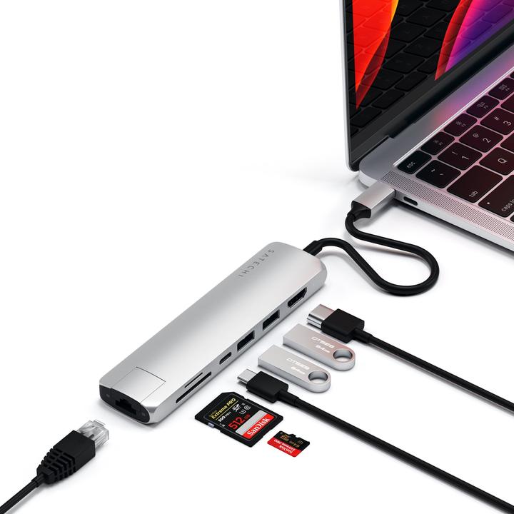 Actual product image Satechi USB-C Slim Multi-port (USB-C, 7 Ports)