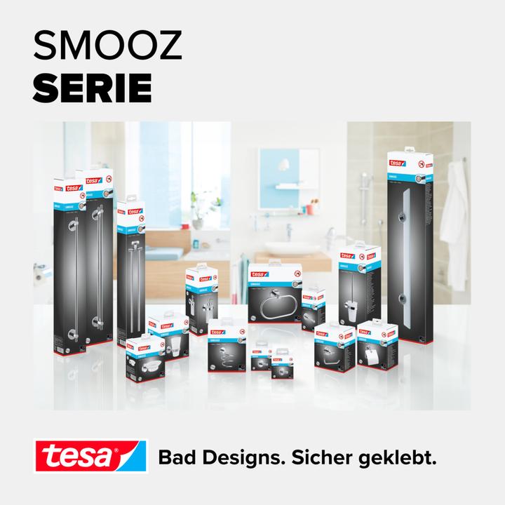 Produktbild tesa SMOOZ WC-Papierrollenhalter inkl. Klebelösung ohne Bohren