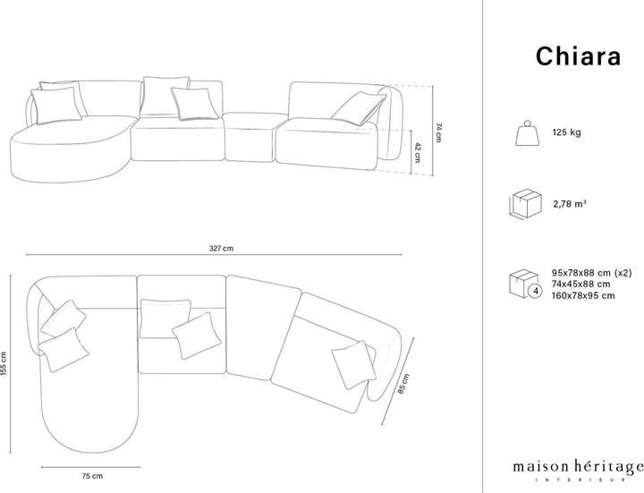 Immagine prodotto Maison Heritage Chiara (4 posti, 2 posti, 3 posti)