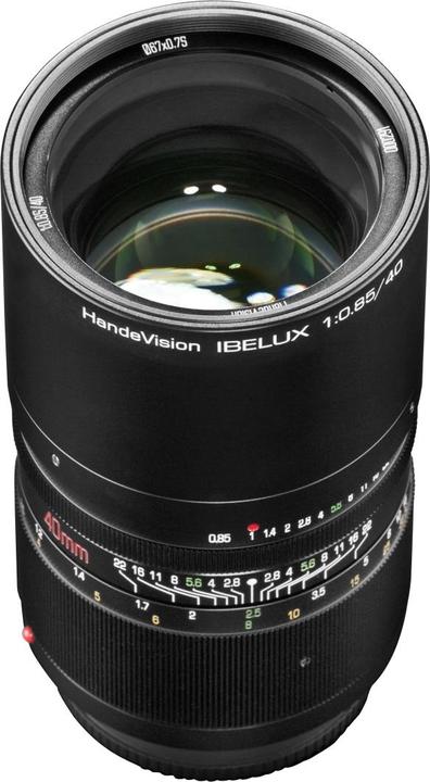 Produktbild Handevision Ibelux 40mm F0,85 APS-C Sony E schwarz (Sony E, APS-C / DX)
