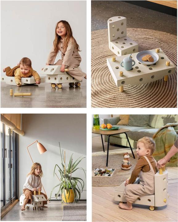 Image du produit Modu Explorer-Set - Jeu de construction Jouet d'équilibre, toboggan, bascule