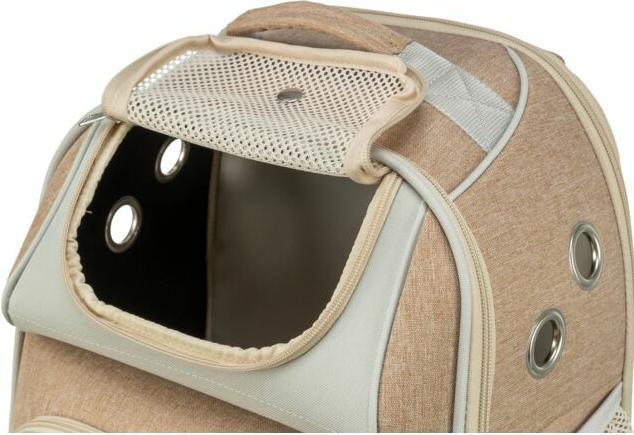 Produktbild Trixie Tiertransport-Rucksack Willow Beige/Braun (Katze, Hund, Reflektoren, Atmungsaktiv)