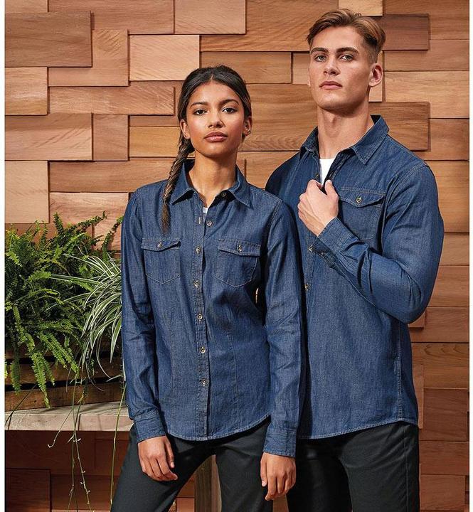 Produktbild Premier Jeans Naht Langarm Denim Hemd (L)