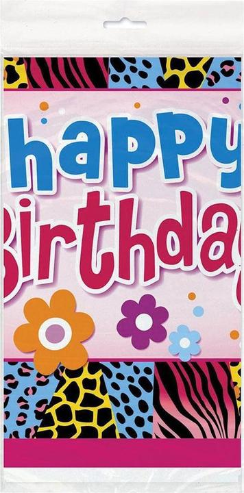 Actual product image Unique Party Plastic Birthday Party Table Cover (213.36 x 137.16 cm)