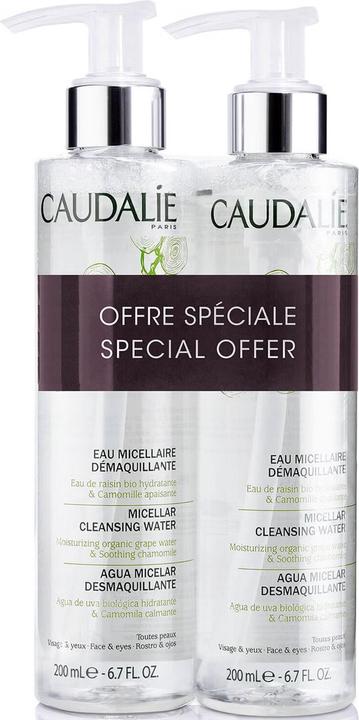 Actual product image Caudalie Cleansing Micellar Water Set Duo For All Skin Types - 2 Pieces, 200 Ml Each (Micelle water, 200 ml)