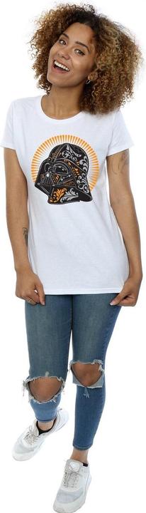 Actual product image Star Wars Womens/Ladies Darth Vader Dia De Los Muertos Cotton T-Shirt (XXL)