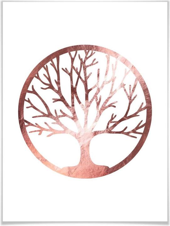 Image du produit Trenddeko Arbre de vie - aspect or rose (24 x 30 cm)