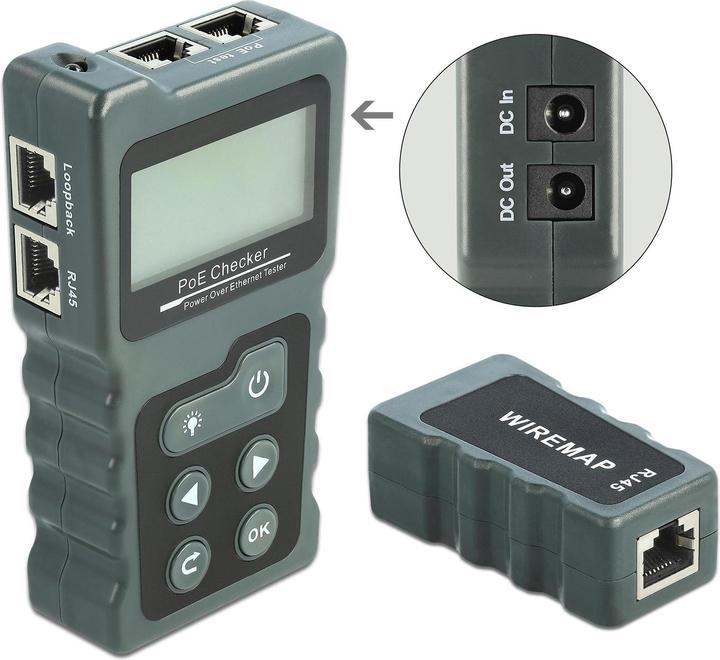 Produktbild Delock Netzwerktester RJ45 und PoE