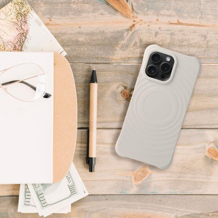 Image du produit OEM Back panel cover Silicone Zephyr Mag Cover compatible with MagSafe do IPHONE 15 white (Apple iPhone 15)