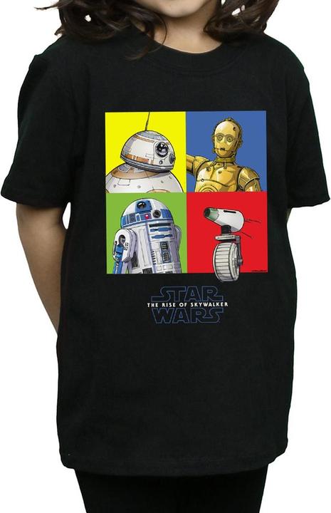 Produktbild Star Wars The Rise Of Skywalker Droid Squares TShirt Mädchen (152, 158)