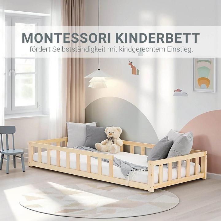 Actual product image Juskys Kinderbett mit Matratze & Lattenrost (90 x 200 cm)