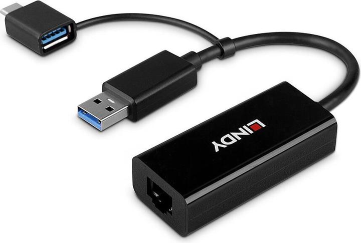 Immagine prodotto Lindy USB 3.2 Gen 1 Gigabit (USB, RJ45 Gigabit Ethernet (1x))