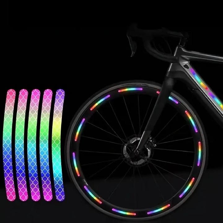 Produktbild Cbx 20 Stück Regenbogen Fahrrad Reflektoren, Reflektierende Streifen für Fahrräder