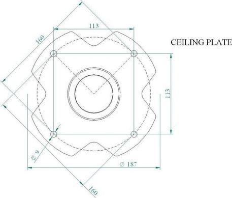Image du produit Euromet Support plafond Arakno (Plafond)