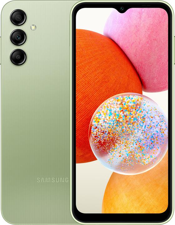 Samsung Galaxy A14 LTE (128 Go, Vert citron vert, 6.60", Double SIM, 50 Mpx, 4G)