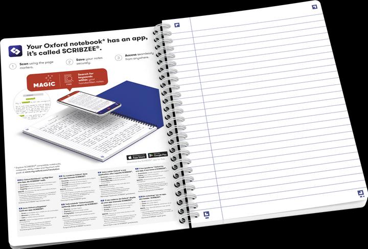 Actual product image Oxford Notebook A5, lined, sea green (A5, Lined, Soft cover)