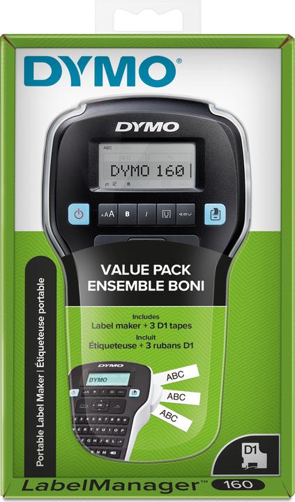 Image du produit Dymo LabelManager LM160 Imprimante d'étiquettes Transfert thermique Sans fil QWERTY