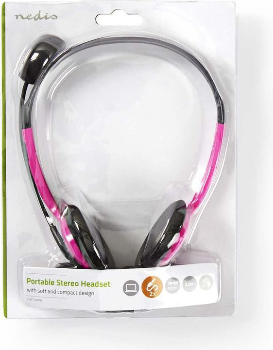 Actual product image Nedis Headphones for PC Headband 2 Plug 3.5 mm (Cable)