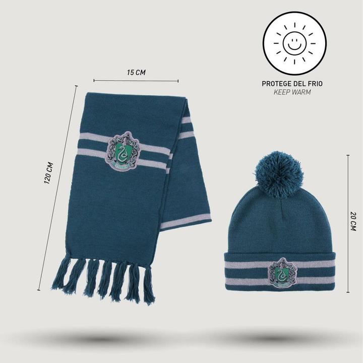 Image du produit Cerda HARRY POTTER - Set Bonnet Pompon + Echarpe - Serpentard - Enfants