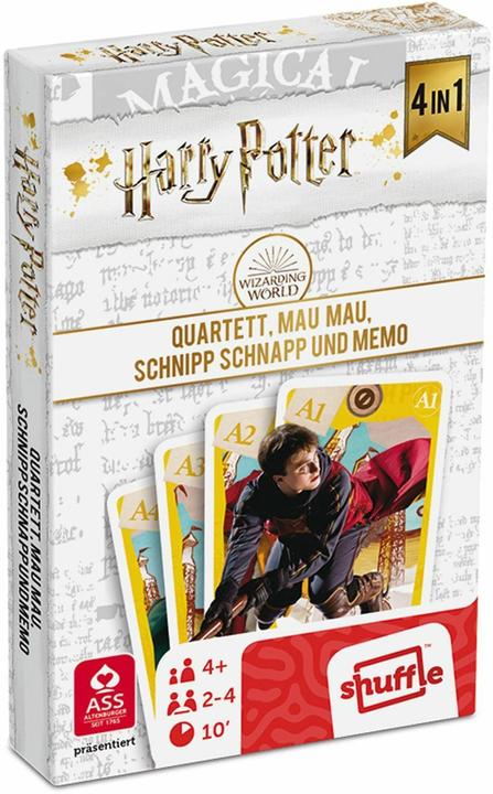 Produktbild ASS Altenburg 22584064 - Harry Potter - Quartett 4 in 1, Kartenspiel, für 2-4 Spieler, ab 4 Jahren (Deutsch)