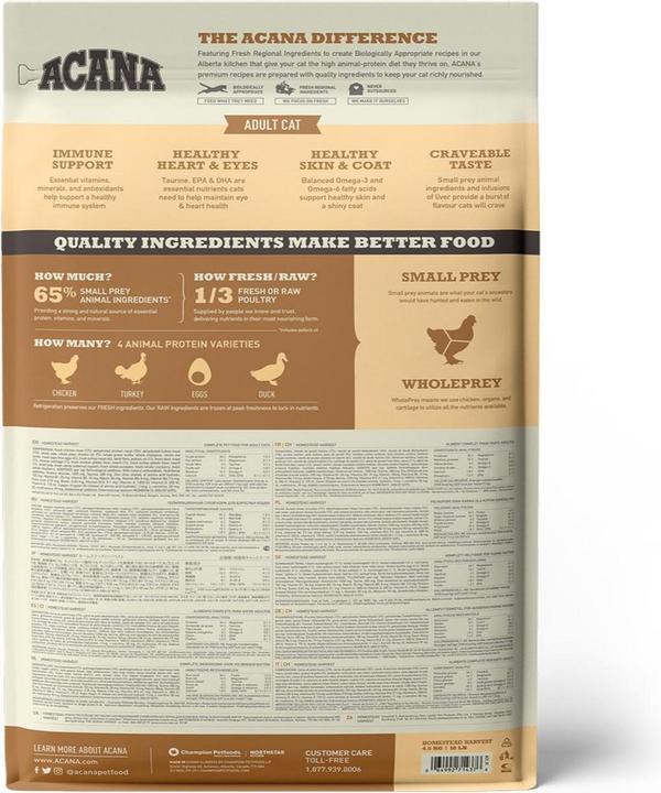 Produktbild Acana Trockenfutter Homestead Harvest, 4.5 kg (Adult, 1 Stk., 4500 g)