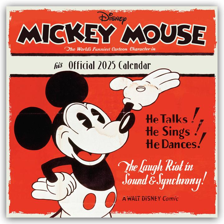 Image du produit Disney Mickey Mouse 2025 - Calendrier mural (305 x 305 mm, Couverture rigide, Anglais, Allemand)