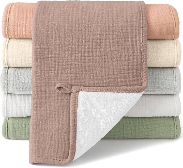 Actual product image Milkii Moltontücher Baby Spucktücher Baby, 6er Pack (25 cm, 50 cm)