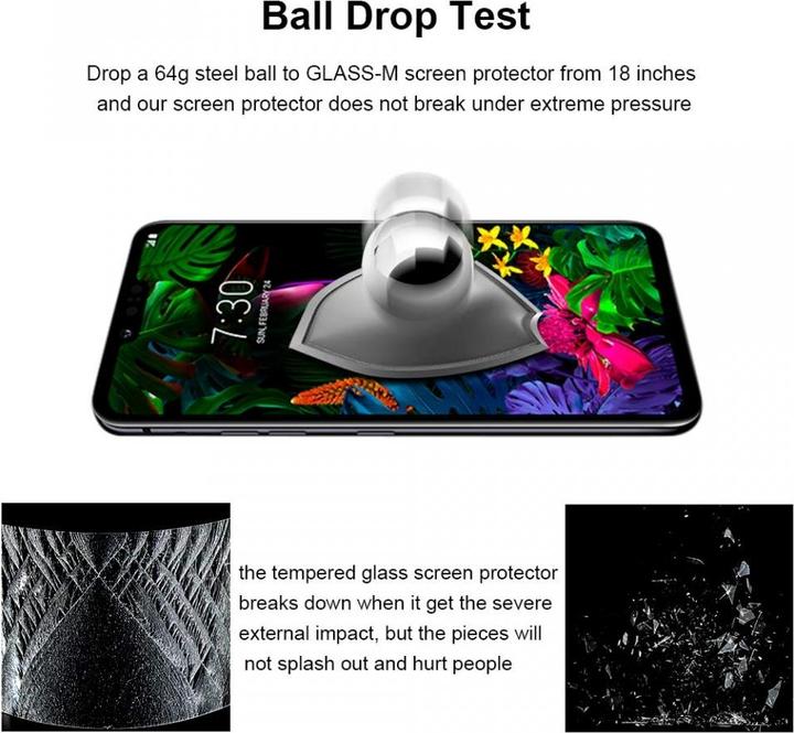 Actual product image Screenguard LG G8S ThinQ Full Screen Protective Glass Film 2.5D 9H (1 Piece, G8s ThinQ)