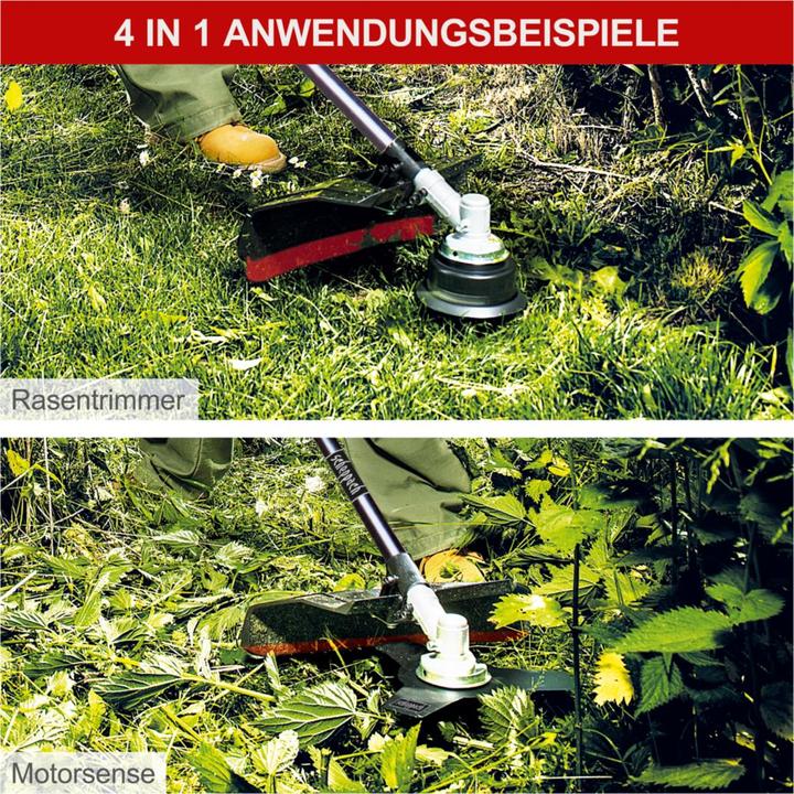 Produktbild Scheppach 4in1 Multigartengerät MFH3300-4P 1.22PS (Trimmfaden, Metallschneideblatt)