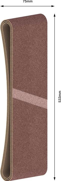 Image du produit Bosch Professional Zubehör PRO X440 bande abrasive, 75 x 533 mm, G120 (120)