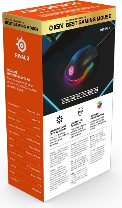 Produktbild SteelSeries Rival 3 (Kabelgebunden)