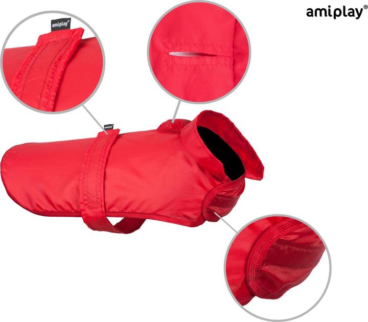 Actual product image amiplay Raincoat Bristol Chihuahua 23cm Red