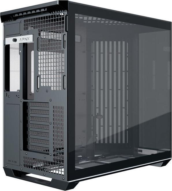 Immagine prodotto APNX Case per PC V1, midi tower, ATX, vetro temperato - legno, nero / bianco (ATX)