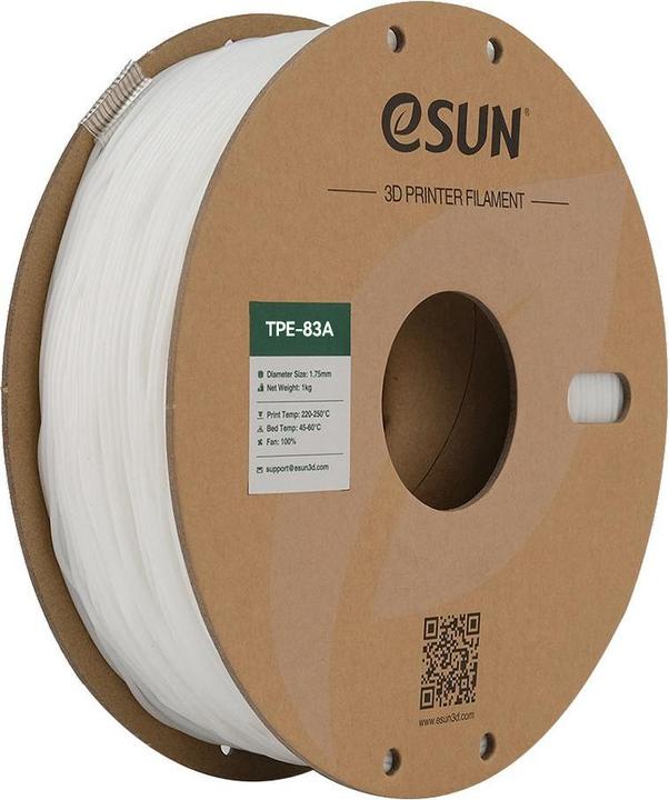Actual product image eSUN ELASTIC 1,75mm NATURAL 1kg (TPU, 1.75 mm, 1000 g, White)