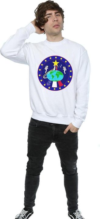 Actual product image Nasa Mens Classic Globe Astronauts Sweatshirt (S)