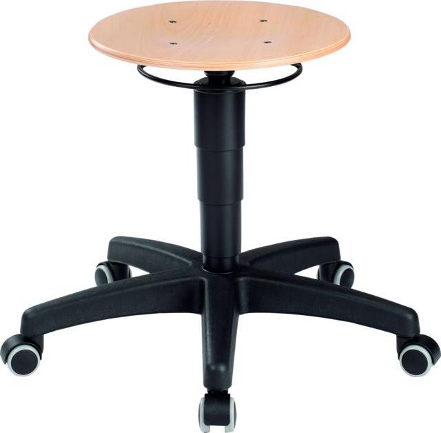 Produktbild Bimos Drehhocker, Holz, mit Rollen