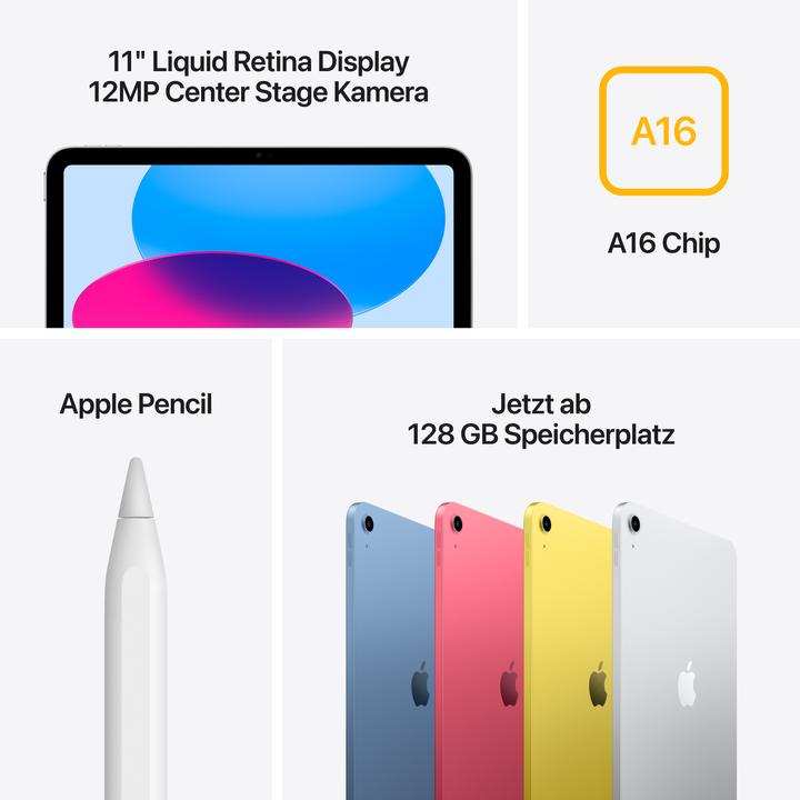 Actual product image Apple iPad 2025 (11th gen) (WLAN only, 11", 256 GB, Silver)