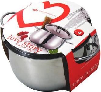 Produktbild Inoxriv Kochtopf mit Deckel 21cm Love (20 cm, Kochtopf, Aluminium)