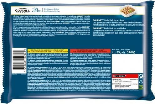 Image du produit Purina Gourmet Perle Mini filets en sauce 4x85g (Adulte, 4 pcs, 340 g)