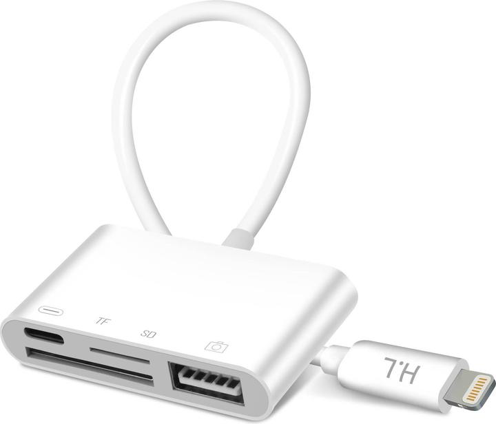 Immagine prodotto Avizar Adattatore per lettore di schede Lightning iPhone / iPad per USB / Micro-SD /Lightning - Bianco