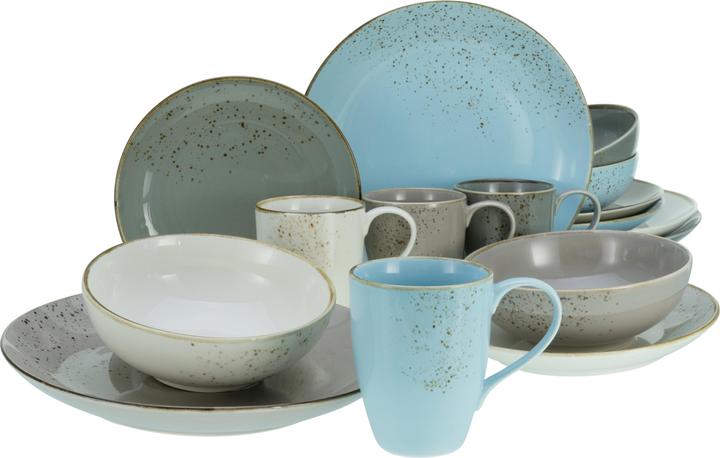 Creme, Grau, Hellblau, Steingrau