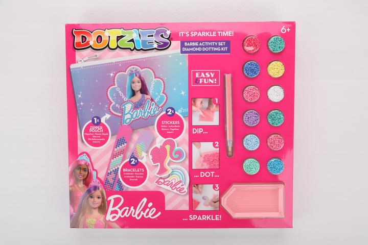 Productafbeelding Diamond Dotz DOTZIES® Original Diamond Painting Set Barbie met 5 motieven: 1 etui, 2 armbanden 21 x 2 cm, 2 au