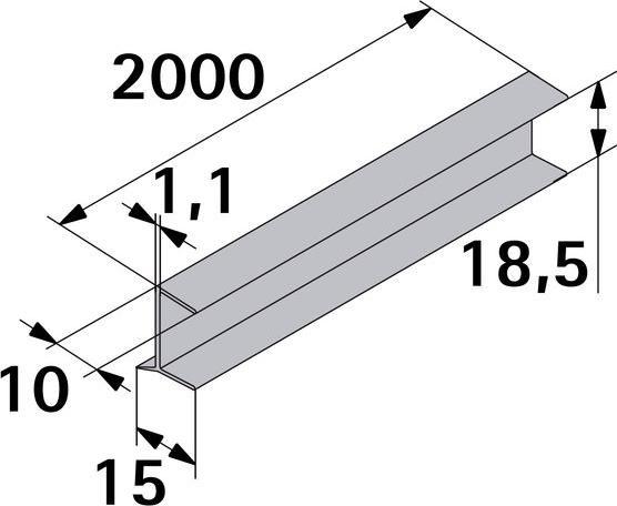 Actual product image Hettich Abdichtprofil 2000 mm fr 16mm Sockel, transparent (1 pcs.)