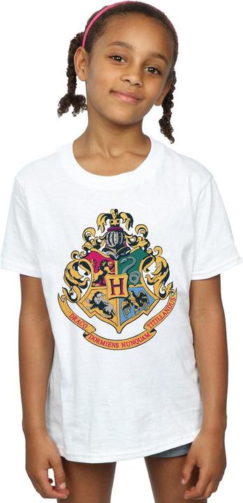 Actual product image Girls Hogwarts Crest Gold Ink Cotton T-Shirt (152, 158)