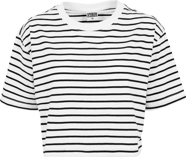 Immagine prodotto Urban Classics Tee corto a strisce da donna sovradimensionato (XS)